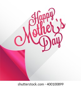 Vector illustration of  Happy Mothers's Day Typographical Background.