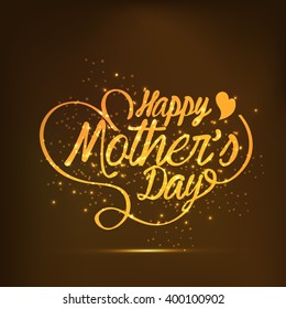 Vector illustration of  Happy Mothers's Day Typographical Background.