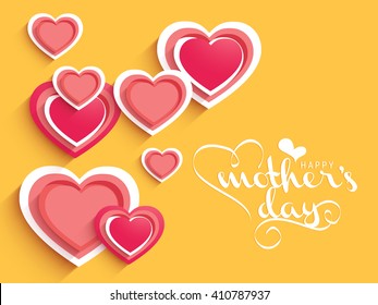 Vector illustration of Happy Mothers's Day Typographical Background.