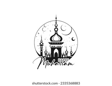 Ilustración vectorial Feliz Muharram Año Nuevo Islámico