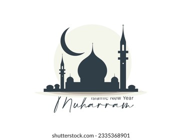 Vector Illustration Happy Muharram Islamic New Year Background