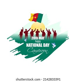 Vector illustration for happy National day Cameron.