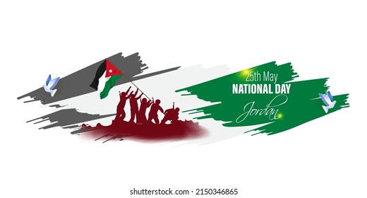 Vector illustration for Happy National day Jordan