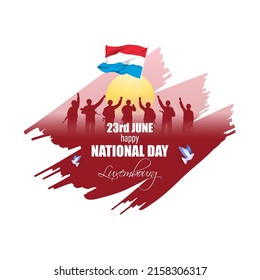 vector illustration for happy national day-Luxembourg 