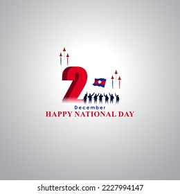 Vector illustration of happy National Laos day