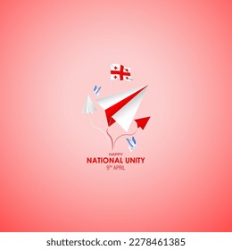 Vector illustration for happy National union day Georgia svg