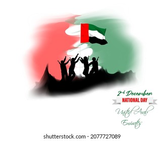 Vector illustration of happy National United Arab emirates day