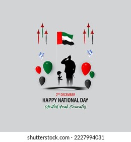 Vector illustration of happy National United Arab emirates day svg