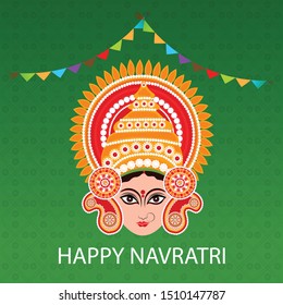 Vector Illustration Of Happy Navratri Celebration Abstract Background.