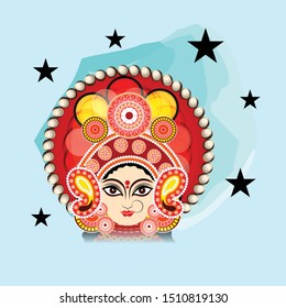 Vector Illustration Of Happy Navratri Celebration Abstract Background.