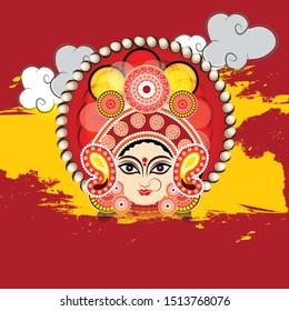 Vector Illustration Of Happy Navratri Celebration Abstract Background.
