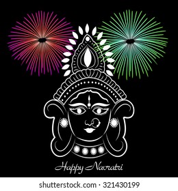 Vector illustration for Happy Navratri festival Background.