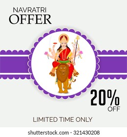 Vector illustration for Happy Navratri festival Background.
