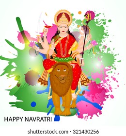 Vector illustration for Happy Navratri festival Background.