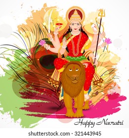 Vector illustration for Happy Navratri festival Background.