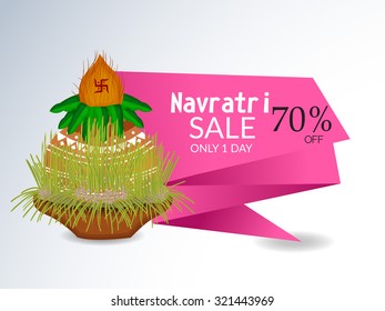 Vector illustration for Happy Navratri festival Background.