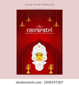 Vektorgrafik der Social-Media-Feed-Vorlage Happy Navratri