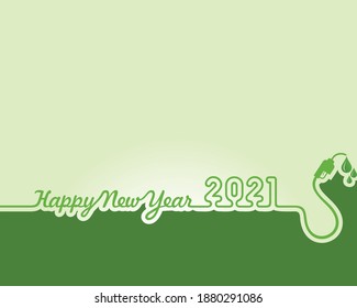 Vektorgrafik von Happy new 2021 year Gruß