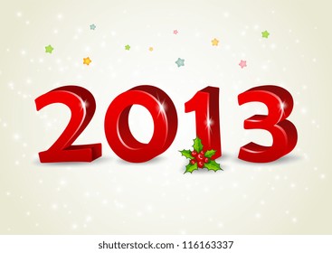 Vector illustration of Happy new year 2013