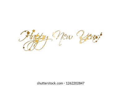 Vector illustration of Happy New Year. Stars.