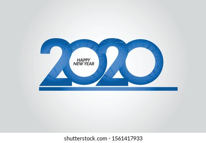 Vector illustration Happy new year 2020 theme