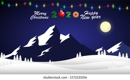 vector illustration  happy new year 2020 festival wallpaper graphic design  for cover design,background.
