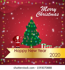 vector illustration happy new year 2020 greeting card graphic design,wallpaper for cover design,background.