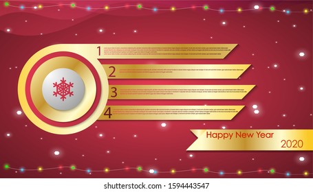 vector illustration happy new year 2020 graphic design, wallpaper for cover design.