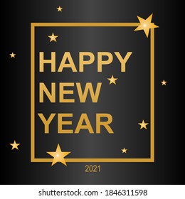 vector illustration of happy new year greeting card 2021