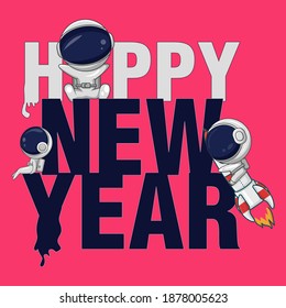 vector illustration of happy new year 2021, preparation for the new year 2021