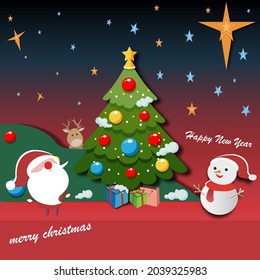 Vector illustration of Happy New Year background.
