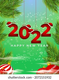 vector illustration for happy new year -2022