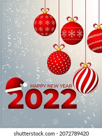 vector illustration for happy new year -2022