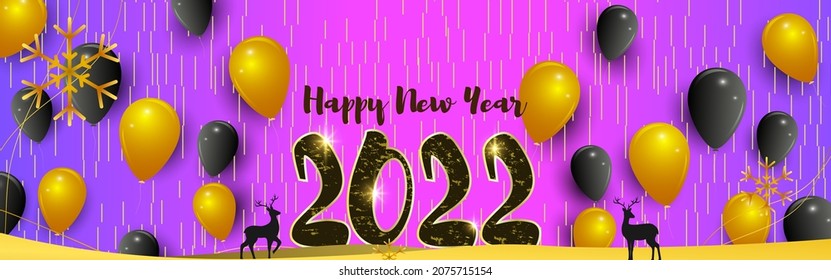 vector illustration for happy new year -2022