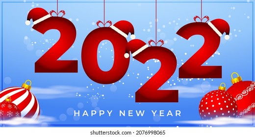 vector illustration for happy new year -2022
