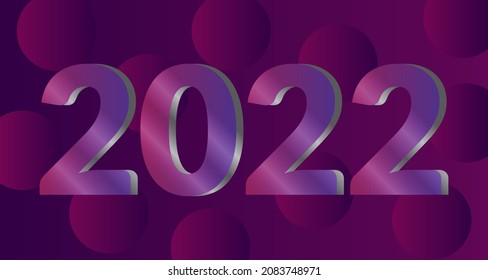 vector illustration of happy new year 2022. with color trend 2022