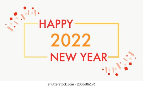 Vector illustration of Happy New Year greetings card.
