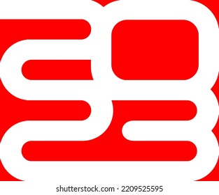 Vector illustration of Happy New Year 2023 on white background.