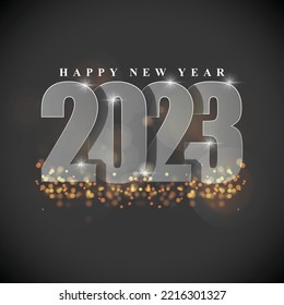Vektorgrafik für Happy Neues Jahr 2023 Hintergrund-Poster-Banner-Karte