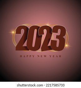 Ilustración vectorial de la tarjeta de volante del cartel de fondo Happy New año 2023