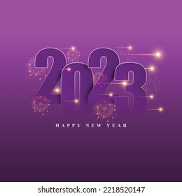 Vektorgrafik für Happy Neues Jahr 2023 Hintergrund-Poster-Banner-Karte