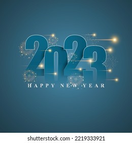 Vector illustration for Happy New year 2023 background poster banner flyer card