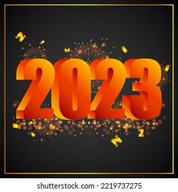Vector illustration for Happy New year 2023 background poster banner flyer card