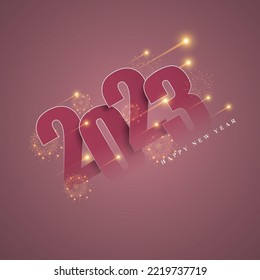 Vector illustration for Happy New year 2023 background poster banner flyer card