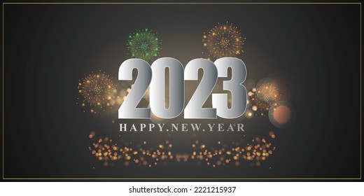 Vector illustration for Happy New year 2023 background poster banner flyer card