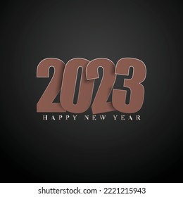 Ilustración vectorial de la tarjeta de volante del cartel de fondo Happy New año 2023