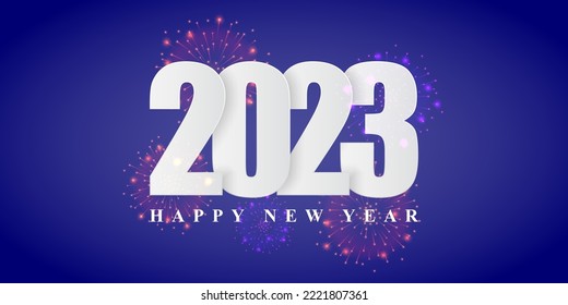 Vector illustration for Happy New year 2023 background poster banner flyer card