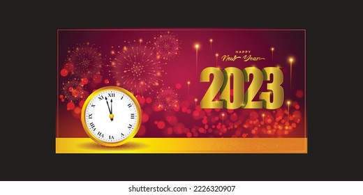 Vector illustration for Happy New year 2023 background poster banner flyer card
