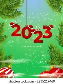 Ilustración vectorial para el nuevo año feliz 2023