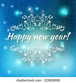 Vector illustration of Happy new year 2015 Text Design
